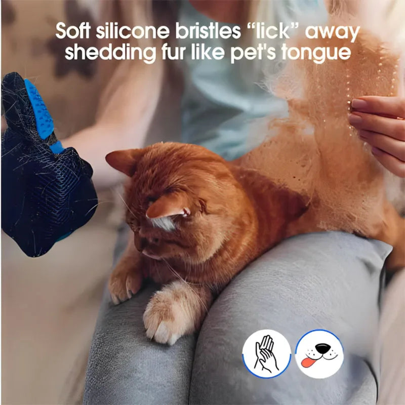 Pet grooming deshedding glove