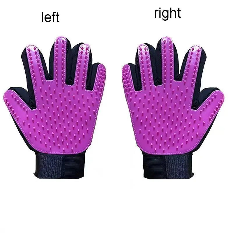 Pet grooming deshedding glove