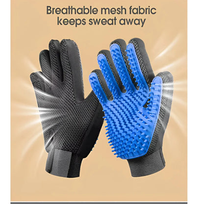 Pet grooming deshedding glove