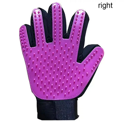 Pet grooming deshedding glove