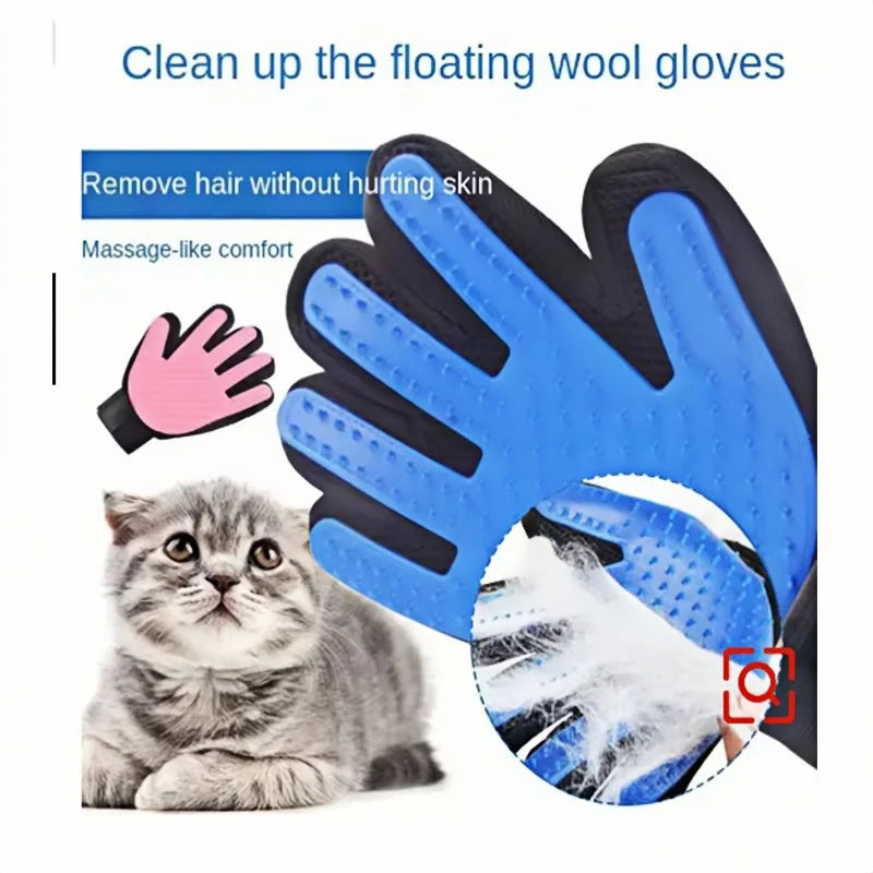 Pet grooming deshedding glove