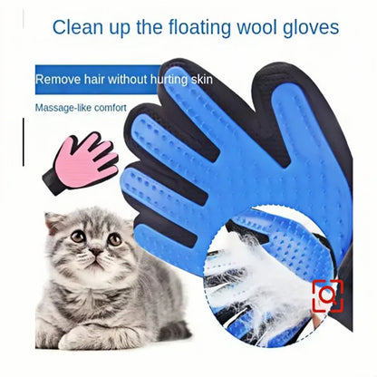 Pet grooming deshedding glove
