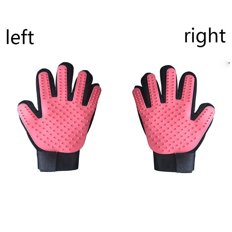 Pet grooming deshedding glove