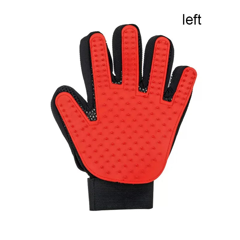 Pet grooming deshedding glove