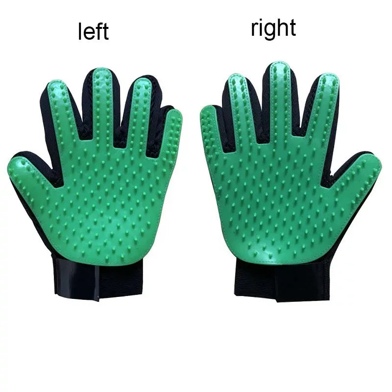 Pet grooming deshedding glove