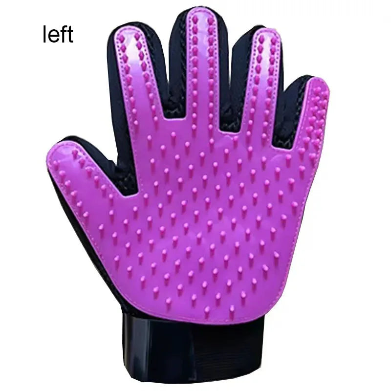 Pet grooming deshedding glove